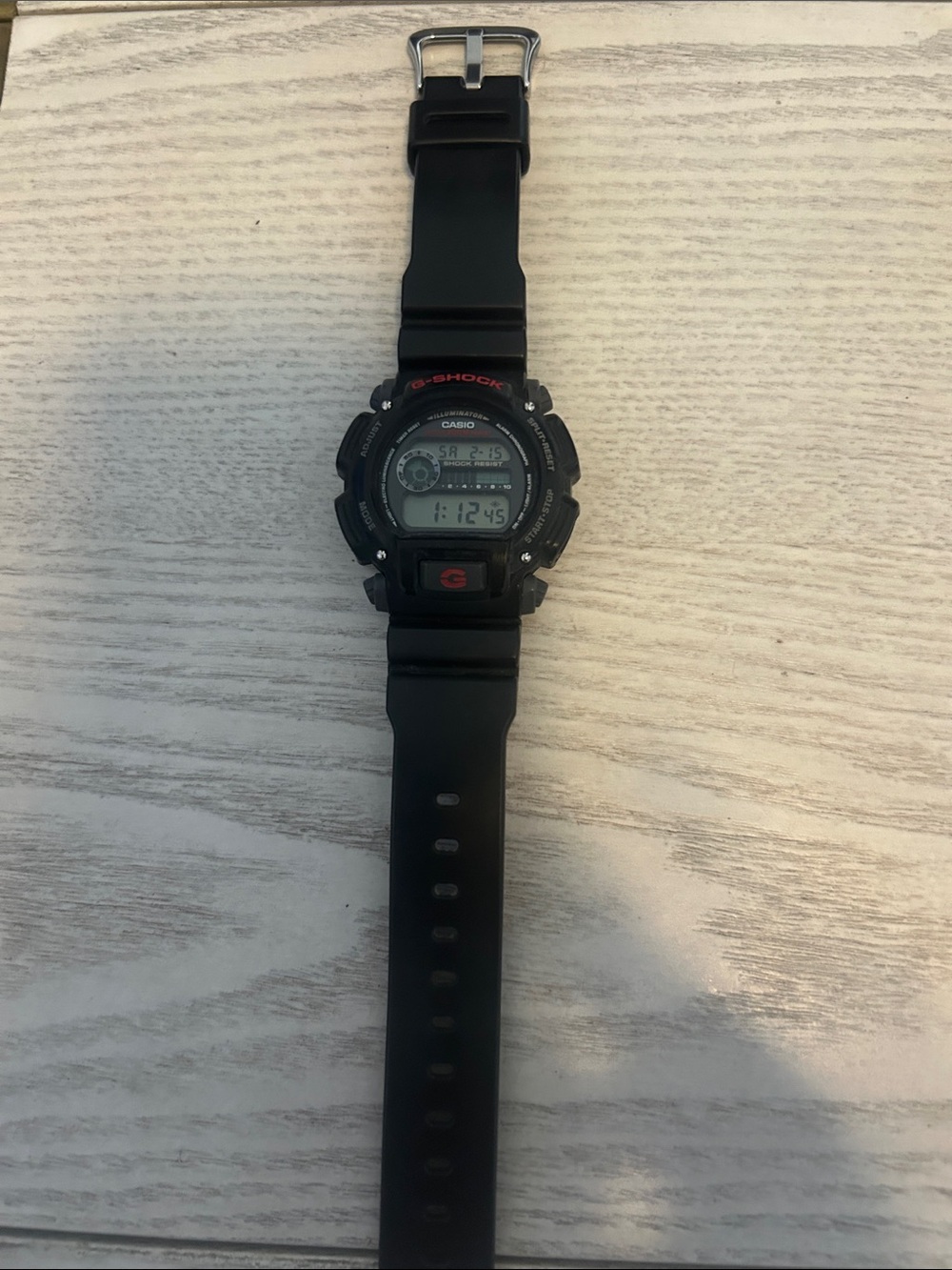 Casio G-Shock Black Digital Watch with Red Accents